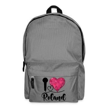 I Love Roland Ich Liebe Roland - Rucksack - Mittelgrau - Vorne