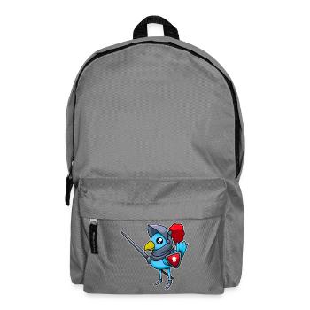 Knightly bird knight - design - Backpack - elephant grey - Front