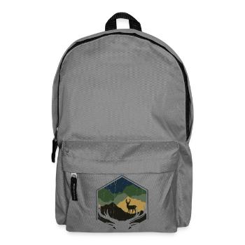 Deer - Nature - Mountains - Forest - Backpack - elephant grey - Front
