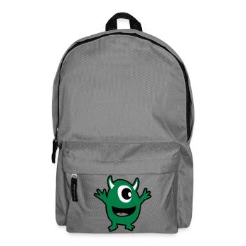 grünes Monster - Rucksack - Mittelgrau - Vorne