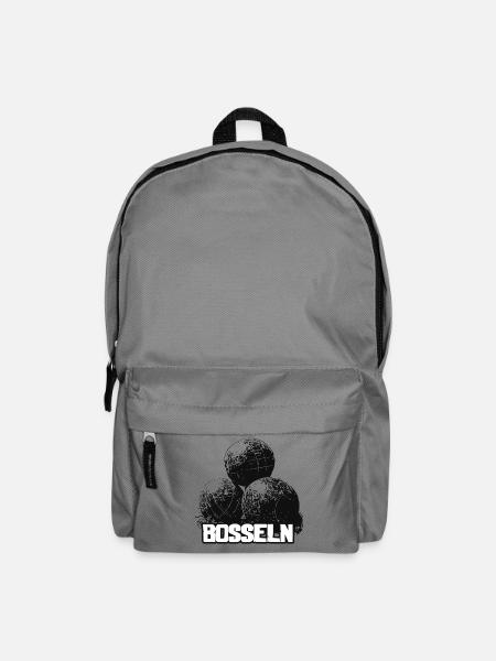 Bosseln | 3 Bossel Kugeln | Boßeln - Rucksack - Mittelgrau