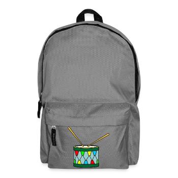 Green colored drum decoration - Backpack - elephant grey - Front