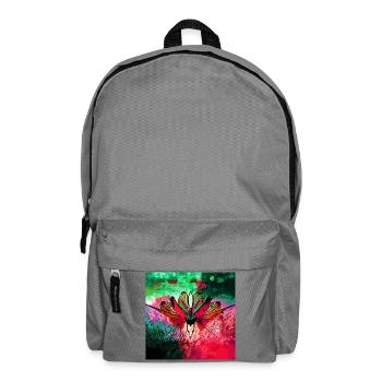 Farbexplosiver Schmetterling Naturkunst - Rucksack - Mittelgrau - Vorne