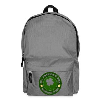 St. Patrick's Day Drinking Team - Funny Saying - Backpack - elephant grey - Front