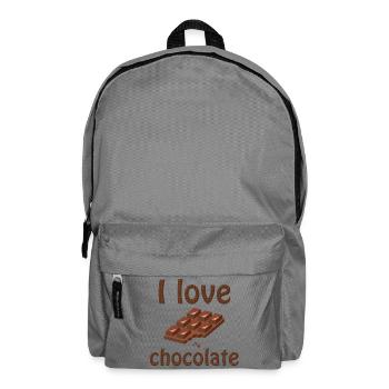 I love chocolate, I love chocolate - Backpack - elephant grey - Front