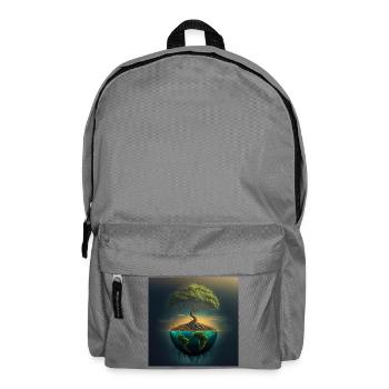 World Tree: Tree over half a sphere - Backpack - elephant grey - Front