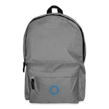 dotted shape rotated wind turbine blue - Backpack - elephant grey - Front