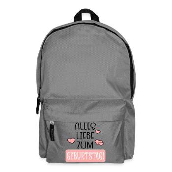 Alles Liebe zum Geburtstag - Geburtstagssprüche - Rucksack - Mittelgrau - Vorne