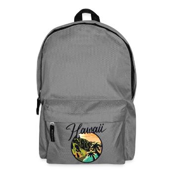 hawaii island nature icon Insel Natur color Logo - Rucksack - Mittelgrau - Vorne