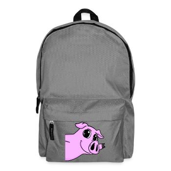 Schwein Gruß Begrüßung - Rucksack - Mittelgrau - Vorne