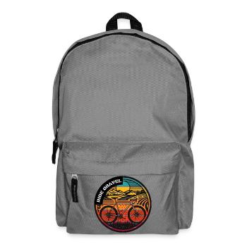 Retro Gravel Ride - Vintage Cycling Art - Backpack - elephant grey - Front