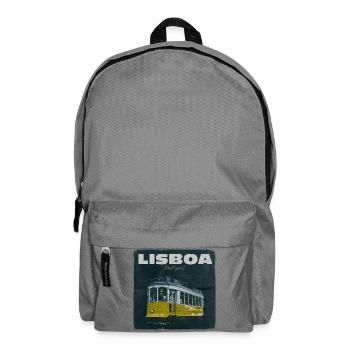 Lissabon Gelbe Straßenbahn Retro - Rucksack - Mittelgrau - Vorne