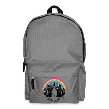 Cats Rainbow Love is Love Reflection - Backpack - elephant grey - Front