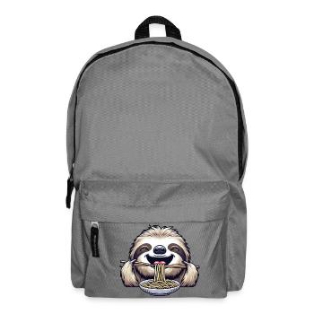 Cute sloth with ramen, noodles and chopsticks - Backpack - elephant grey - Front