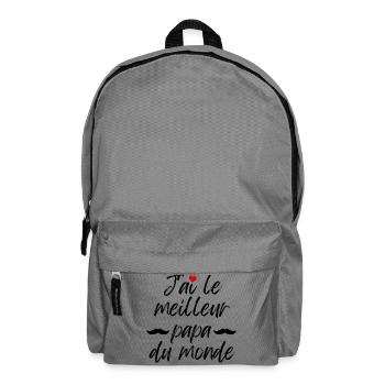 I have the best dad in the world - Backpack - elephant grey - Front