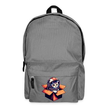 Katze Astronaut - Rucksack - Mittelgrau - Vorne