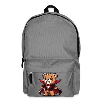 Cute Vampire Teddy Bear for Halloween Fun - Backpack - elephant grey - Front