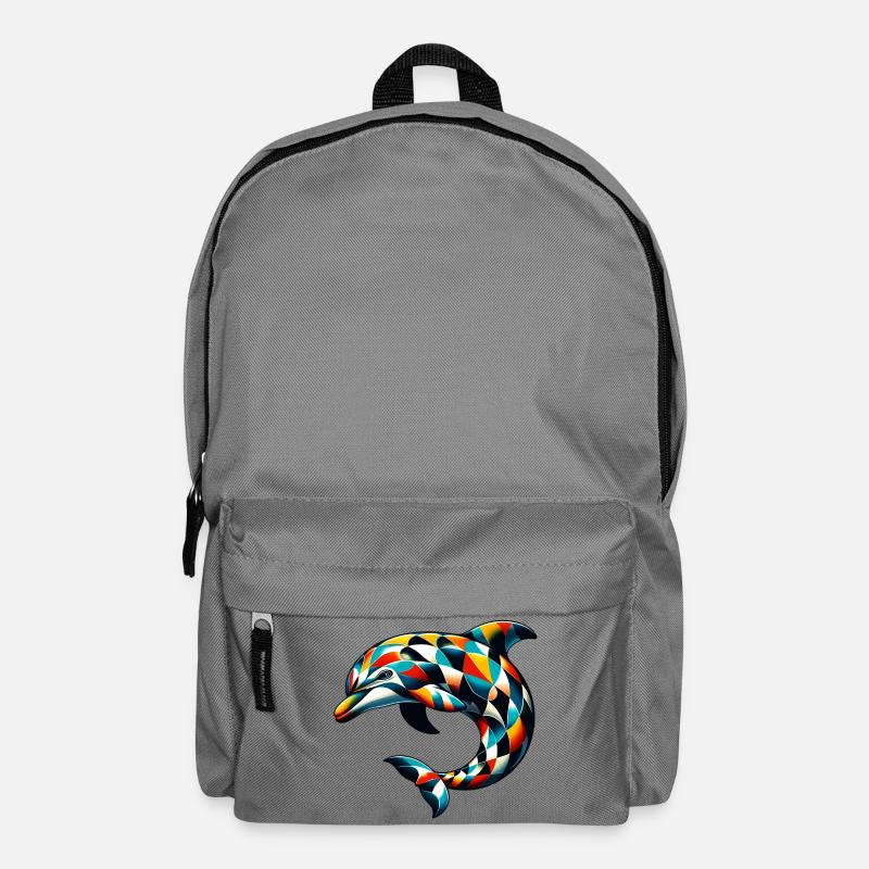 Harlekin-Delfin - Rucksack - Mittelgrau