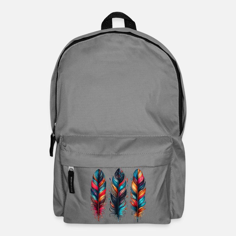 Feder - Rucksack - Mittelgrau