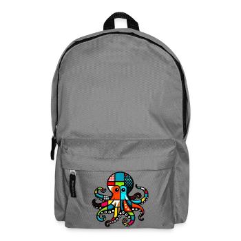 Krake - Rucksack - Mittelgrau - Vorne