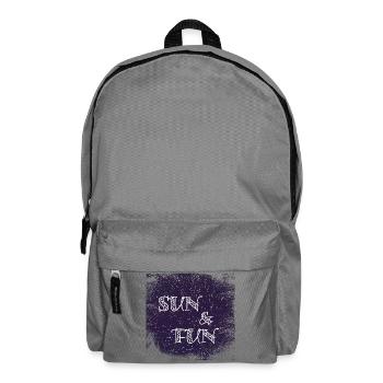 Sun Fun typo dirtyBackground - Backpack - elephant grey - Front