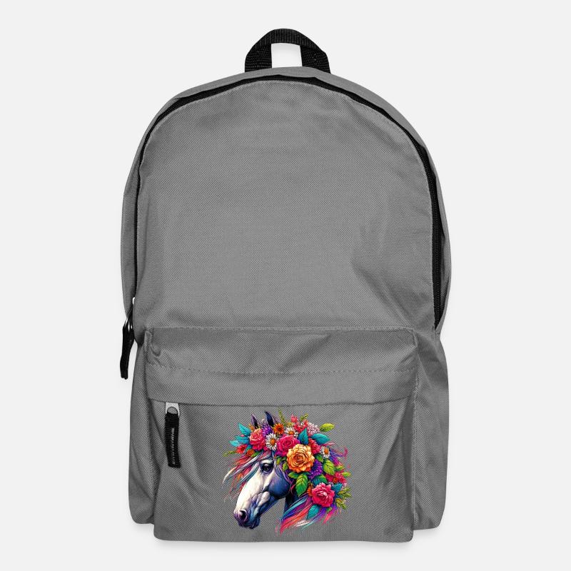Pferd - Rucksack - Mittelgrau
