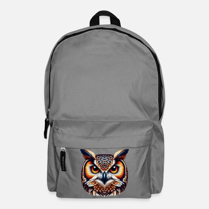 Eule - Rucksack - Mittelgrau