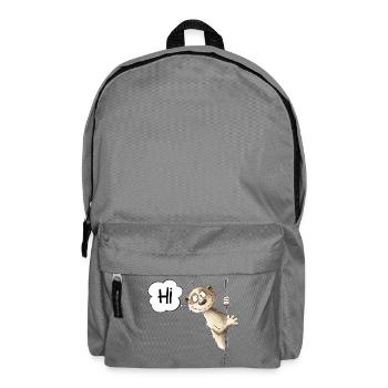 Hi Meerkat I Wild Animals - Backpack - elephant grey - Front