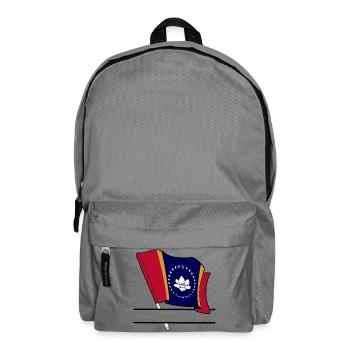 Flag Mississippi text banner - Backpack - elephant grey - Front