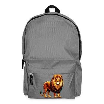 Löwe - Rucksack - Mittelgrau - Vorne