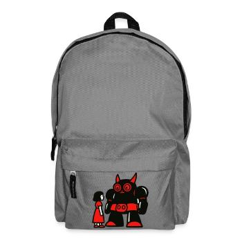 Girl and Robot - Backpack - elephant grey - Front