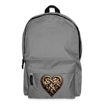 Medieval fantasy intertwined heart - Backpack - elephant grey - Front
