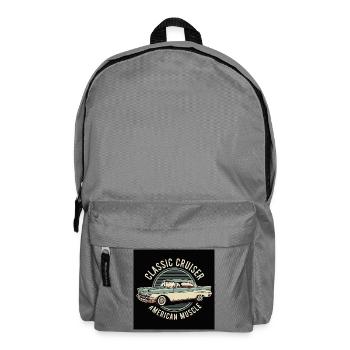 Klassischer amerikanischer Muscle Cruiser - Rucksack - Mittelgrau - Vorne
