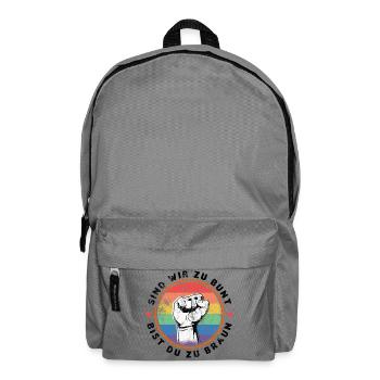 ZEICHEN SETZEN GEGEN RECHTS - Rucksack - Mittelgrau - Vorne