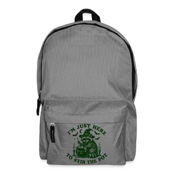 halloween raccoon witches halloween - Backpack - elephant grey - Front