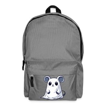 Souris Halloween fantôme - Sac à dos - gris éléphant - Devant
