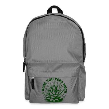 I Aloe You Vera Much Punny Plant Lover - Backpack - elephant grey - Front