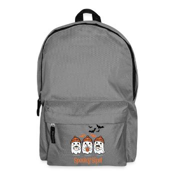 Spooky Sips Geister Kaffee Trio - Rucksack - Mittelgrau - Vorne
