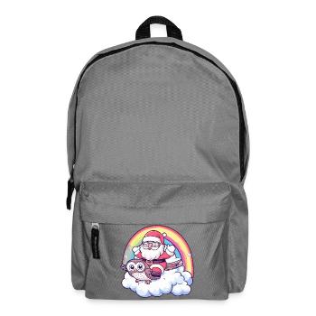 Owl Santa Claus Christmas - Backpack - elephant grey - Front