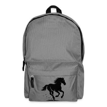 Horse Gallop Silhouette - Backpack - elephant grey - Front