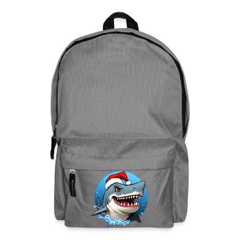 Weihnachtsmann Hai - Rucksack - Mittelgrau - Vorne