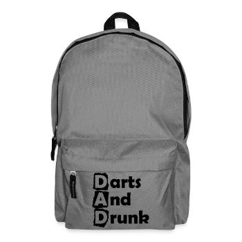 Fléchettes, fléchettes et PAPA ivre - Sac à dos - gris éléphant - Devant