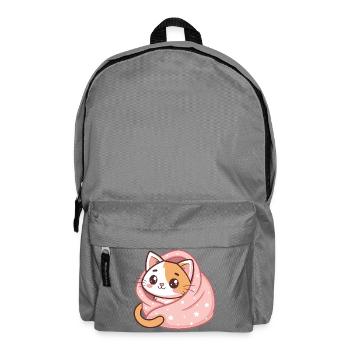 Niedliches Kätzchen in einer sternenbedeckten Decke - Rucksack - Mittelgrau - Vorne