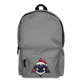 Santa Dog Comic - Backpack - elephant grey - Front