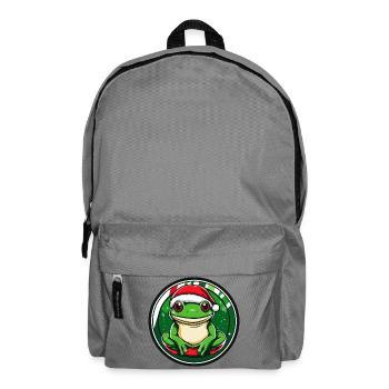 Frog Christmas Comic - Backpack - elephant grey - Front