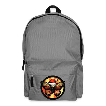 Winterzauber Schmetterling mit Weihnachtsmütze - Rucksack - Mittelgrau - Vorne