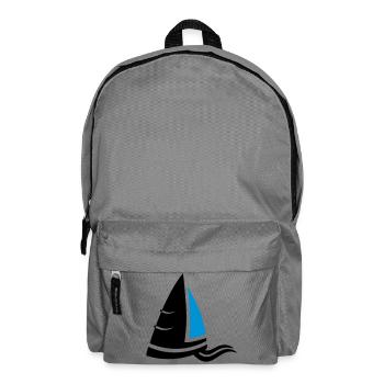 SeeLuft Segel Wappen Segelboot Logo Segelsport - Rucksack - Mittelgrau - Vorne