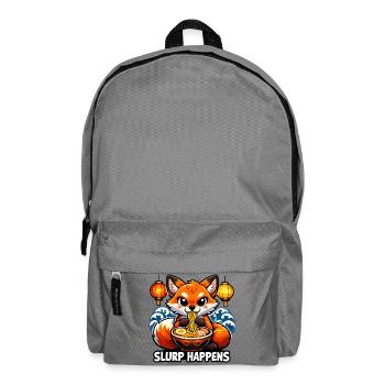 Ramen Fuchs Slurp Happens - Rucksack - Mittelgrau - Vorne