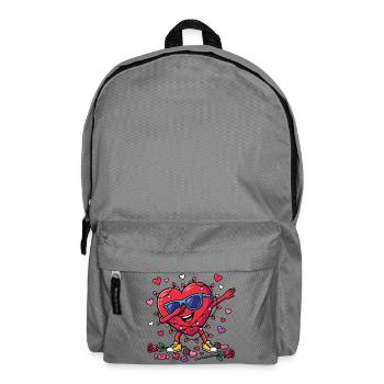 Cœur drôle de cœur pour la Saint-Valentin - Sac à dos - gris éléphant - Devant