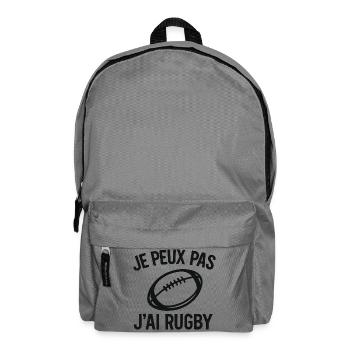Je peux pas j'ai rugby - Sac à dos - gris éléphant - Devant